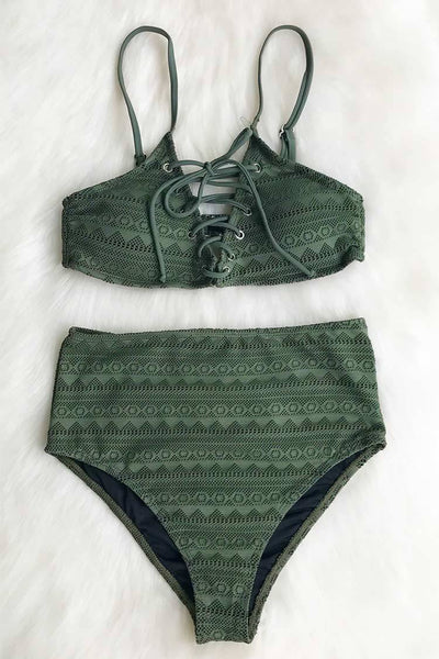 Perfect Emerald Lace Bikini Set