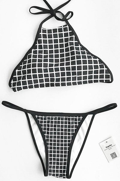 Hello Mosaic Halter Bikini Set