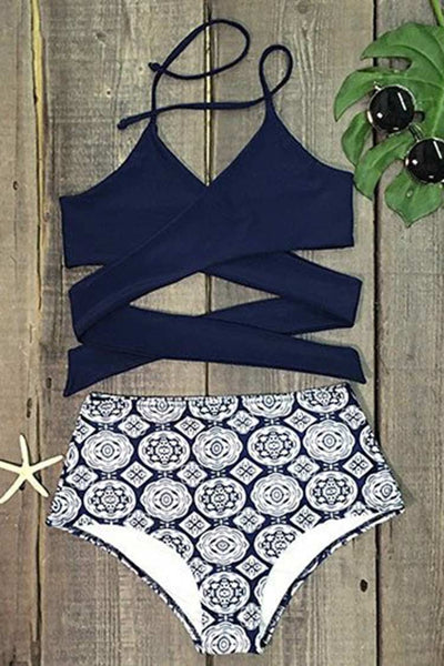 Point Me at the Sky Cross Bikini Set