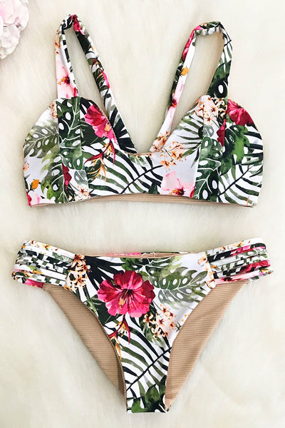 Fleet Of Time Print Bikini Set