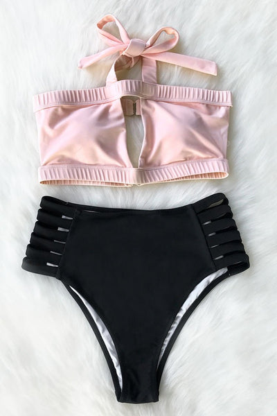 Damsel Heart Halter Bikini Set