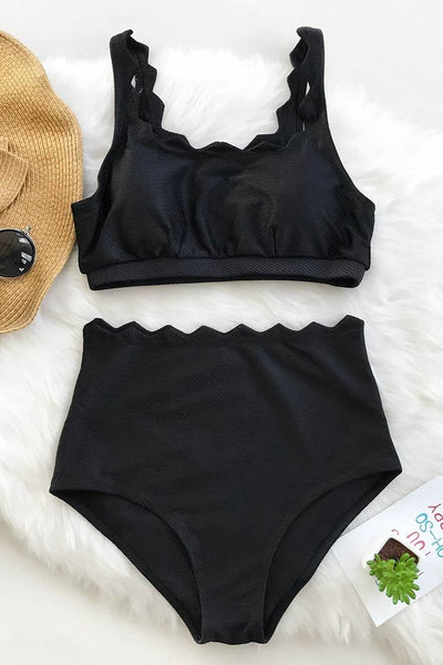 Seaside Tank High-waisted Bikini Set