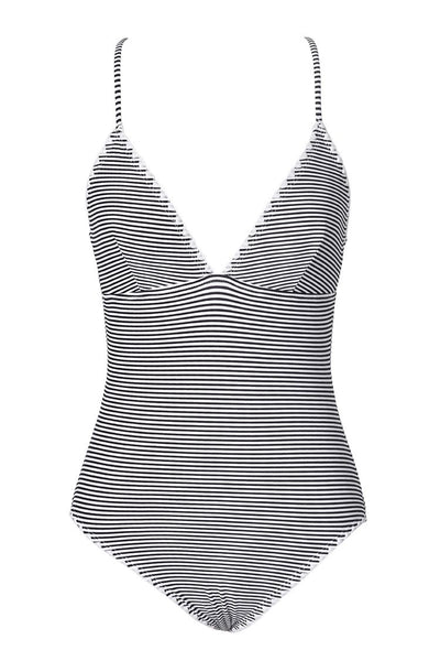 Simple Living Stripe One-piece  Swimsuit