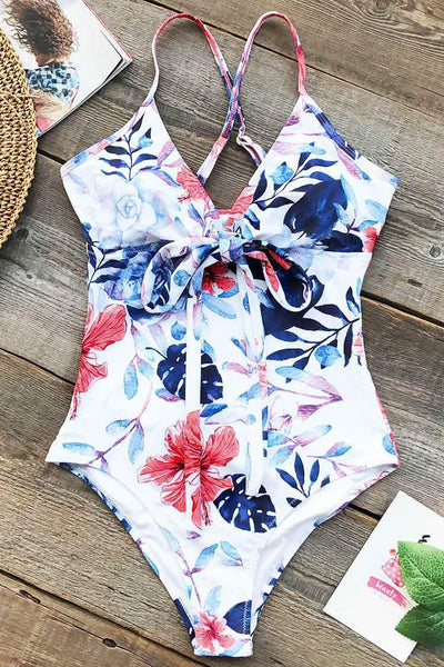 Cloudy Sphere Print One-piece Swimsuit