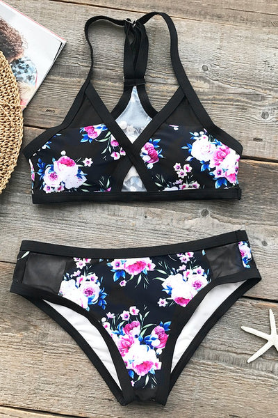 Beauty In Darkness Print Bikini Set