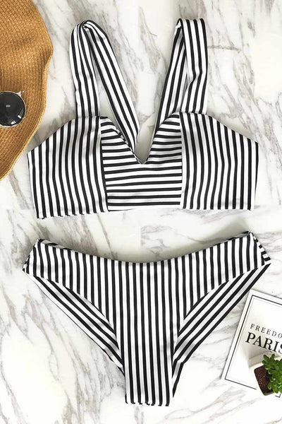 Special For You Stripe Bikini Set