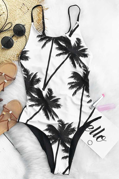 Sweet Coconut Milk One-piece Swimsuit