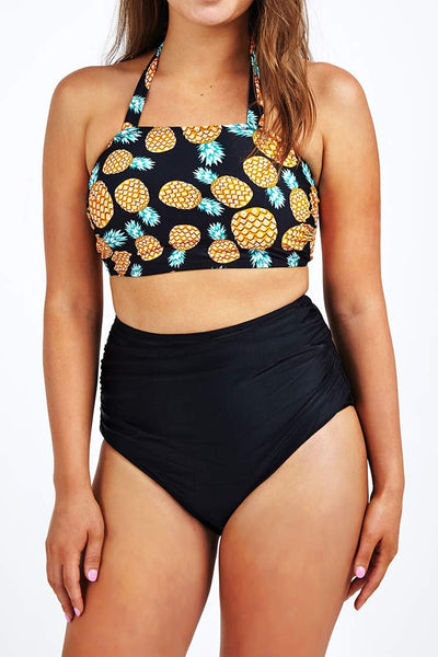 After Forever Pineapple High-waisted Bikini Set