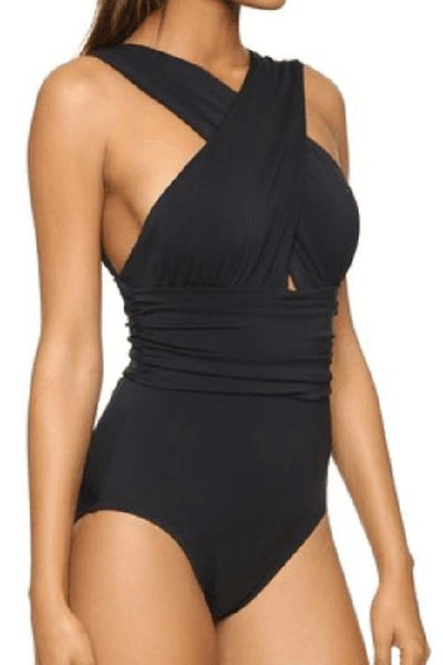 Deep Feelings Cross One-piece Swimsuit