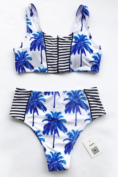 Dive Into Water Print Bikini Set