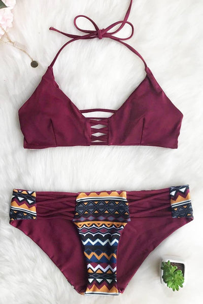 Happy Together Halter Bikini Set