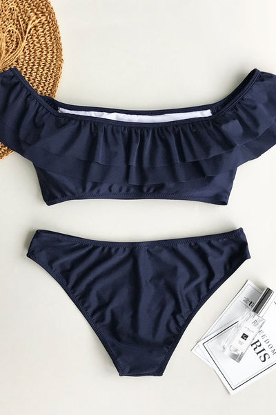 Out Of The Ordinary Solid Bikini Set