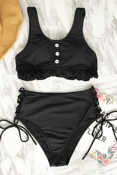 Butterfly Knot Solid Bikini Set