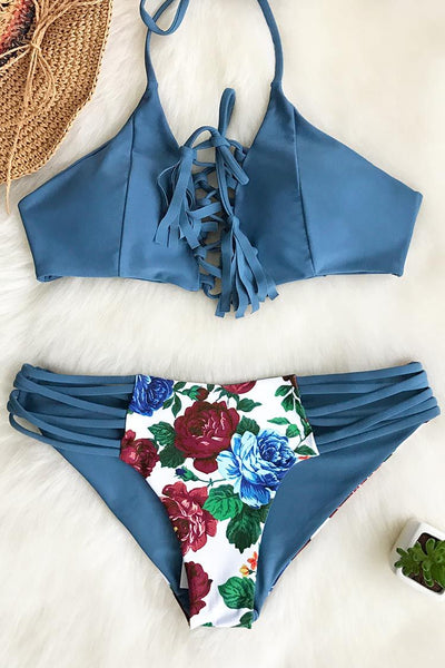 Blue Enchantress Tassel Bikini Set