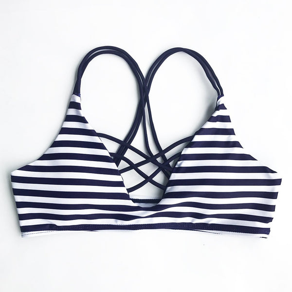 Draw A Parallel Stripe Bikini Set