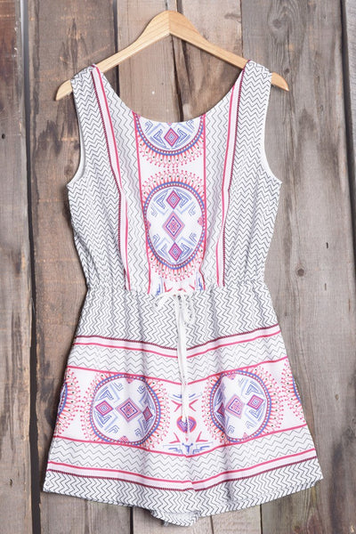 Lady Love Song Printing Romper