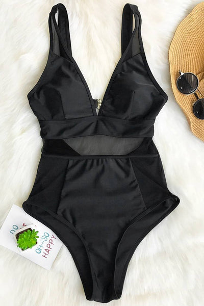 Sexy Lady Mesh One-piece Swimsuit