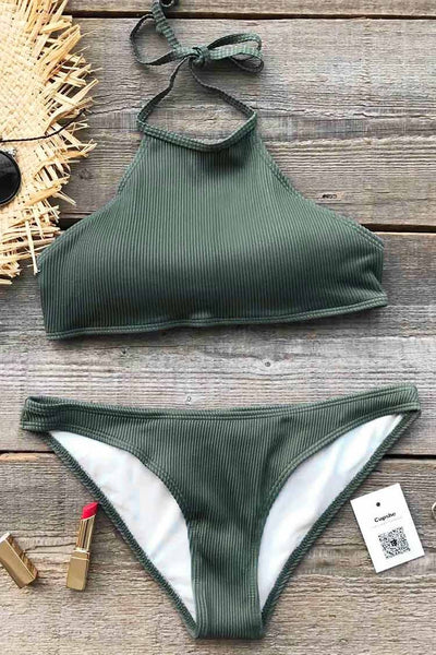 Matcha Ice Cream Halter bikini Set