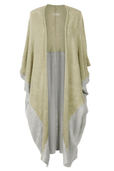 Love Strength Contrast Color Long Cardigan