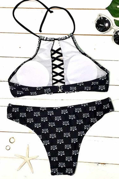 Sight and Sounds Lace Up Bikini Set