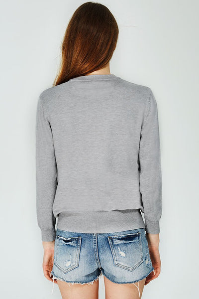 Gathing Sky Basic Sweater