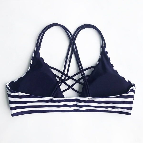 Draw A Parallel Stripe Bikini Set