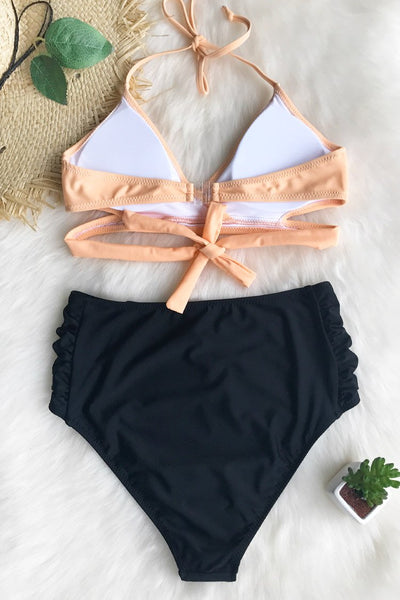 Mental Healing High-waisted Bikini Set