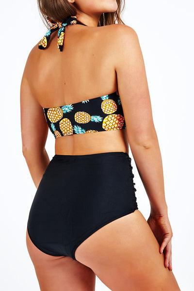 After Forever Pineapple High-waisted Bikini Set