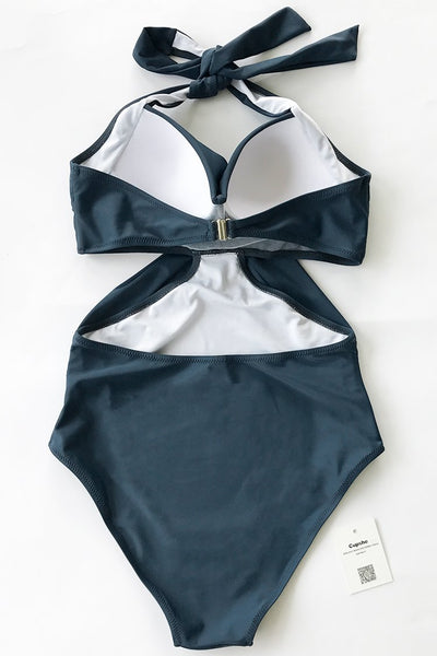 Artistic Temperament Halter One-piece Swimsuit