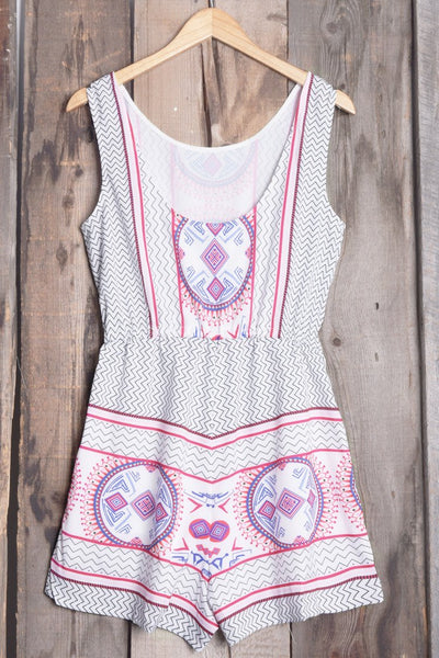 Lady Love Song Printing Romper