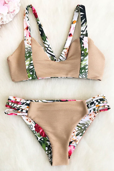 Fleet Of Time Print Bikini Set