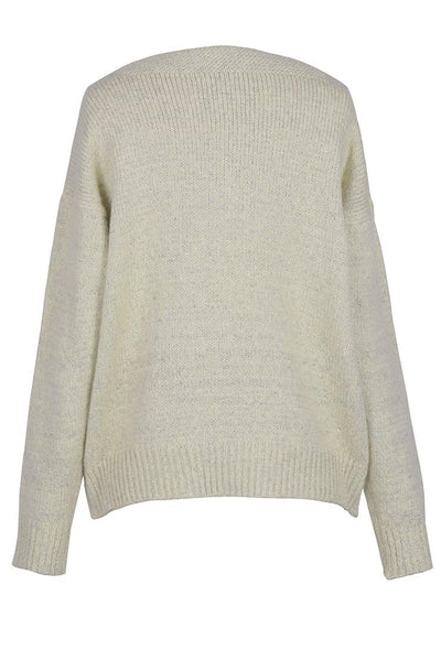 Across the Board Plunging Sweater