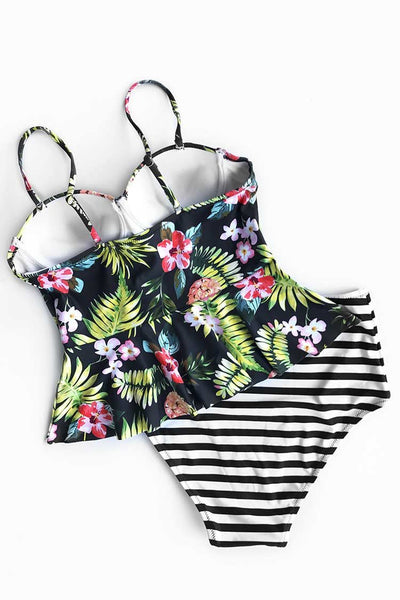 Time Slips Away Floral Bikini Set