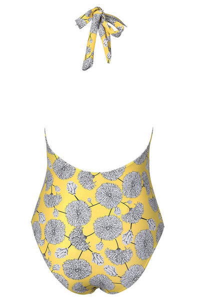 Dandelion Love Print One-piece Swimsuit