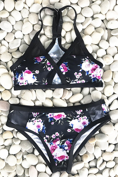 Beauty In Darkness Print Bikini Set