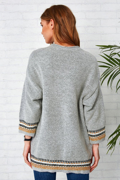 Ease the Day Ethnic Knitting Cardigan