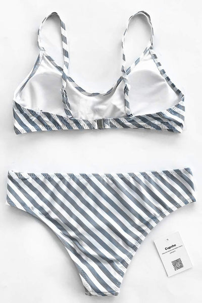 Approaching Holidays Stripe Bikini Set