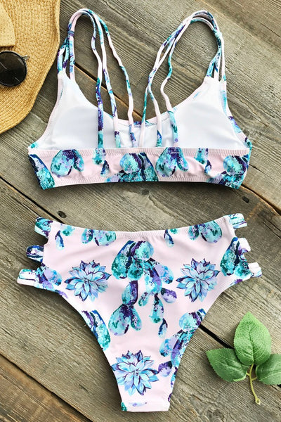 Cactus Garden Print Bikini Set