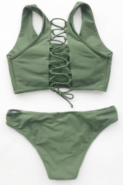 Matcha Mousse Solid Bikini Set