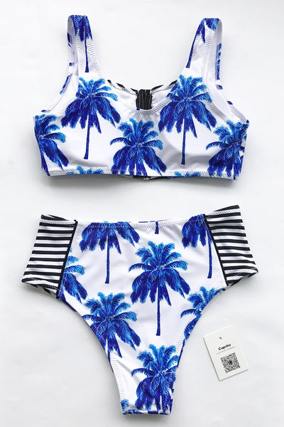 Dive Into Water Print Bikini Set