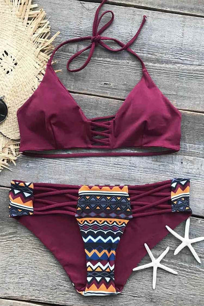 Happy Together Halter Bikini Set