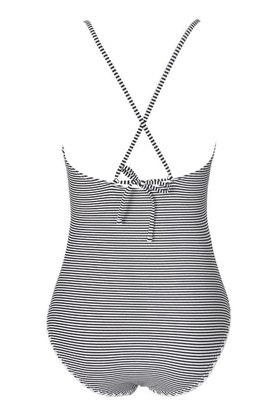 Simple Living Stripe One-piece  Swimsuit