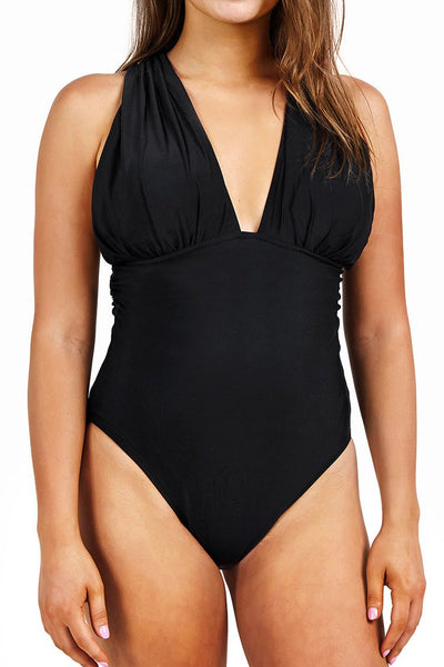 Deep Feelings Cross One-piece Swimsuit