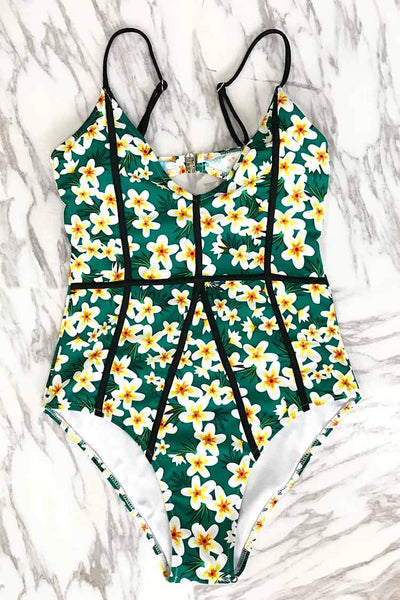 Young And Vigor Print One-piece Swimsuit