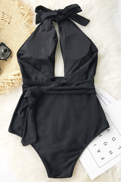 Eternal Mystery Solid One-piece Swimsuit