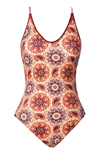 Like Fanta Print One-piece Swimsuit