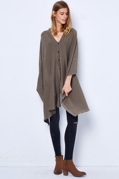 Kick Some Buttons Irregular Cardigan