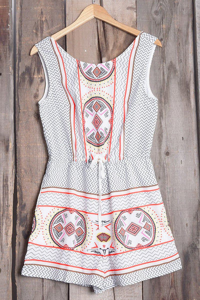 Lady Love Song Printing Romper