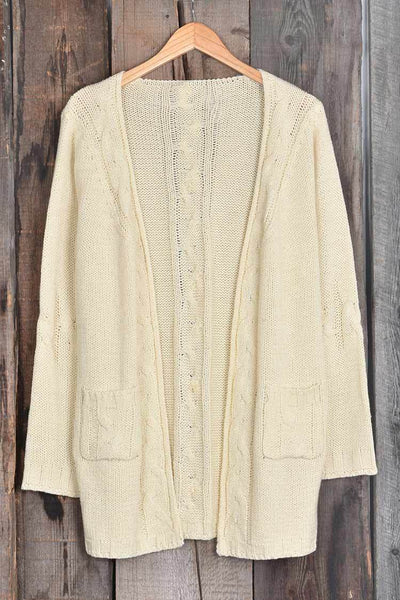 Fresh Cream Solid Cardigan