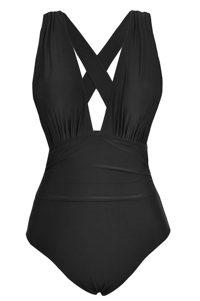 Deep Feelings Cross One-piece Swimsuit